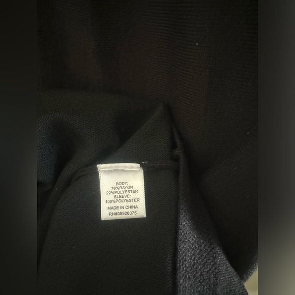 NWT Birch NY Black Polka Dot Long Sleeve Fit and Flare Dress Size Large - Picture 7 of 7